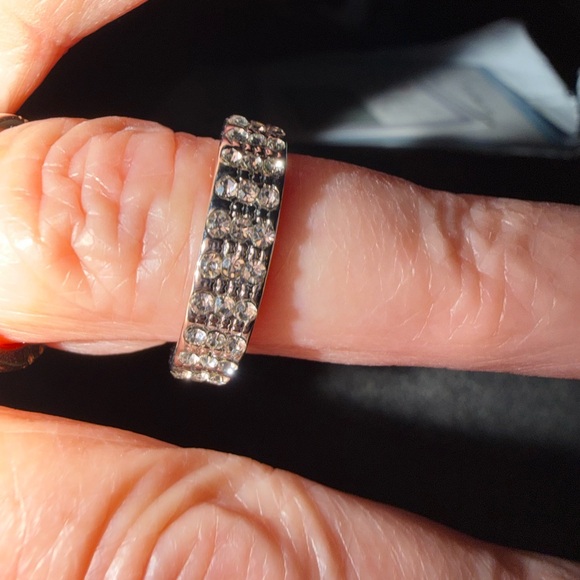 NEW 925 Sterling Silver moissanite Ring size 7 or 8 - Picture 7 of 9